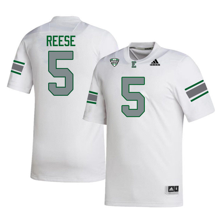 Eastern Michigan Eagles #5 Max Reese College Football Jerseys Stitched Sale-White Eastern Michigan Eagles #5 Max Reese College Football Jerseys Stitched Sale-White